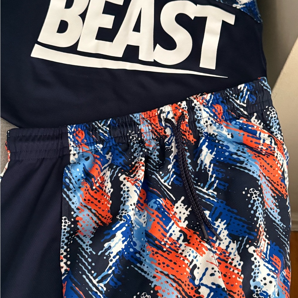 Graphic Print Athletic Shorts